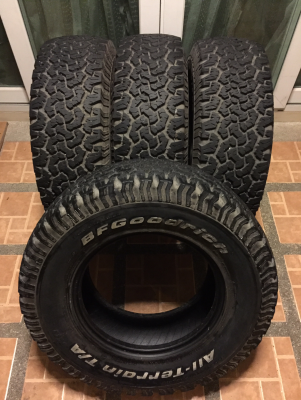 ยาง All BF Goodrich 265 70 16 ปี13 ดอกเต็ม ติดหนวดทุกเส้น ไม่มีปะ ราคาไม่แพง