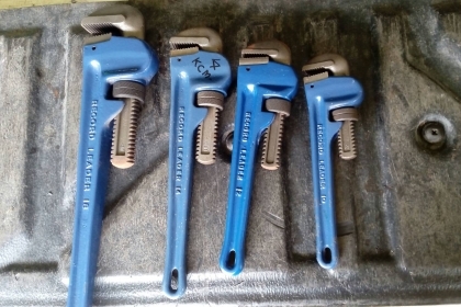 ขายประแจคอม้าขาเดี่ยวชุด4ขนาด RECORD MADE IN ENGLAND.ใหม่เก่าเก็บ