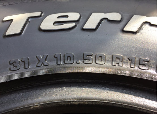 ยางคู่ All BF Goodrich 31 10.5 R15 พร้อมใช้งาน ราคาไม่แพง