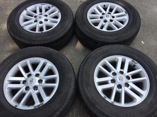 ขายล้อ TOYOTA VIGO CHAMP ขอบ17 6รู พร้อมยาง BRIDGESTONE 265-65-17 ปี12 ดอกเต็ม ใช้งานยาวๆ ชุดละ 9,500 บาท