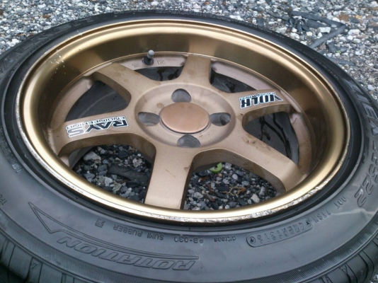 ขายแม็กTE37ขอบ15 หน้าตื่น7นิ้ว หลังลึก8นิ้ว พร้อมยางฟอลเคน195/55R15 ปี13 จำนวน 1 ชุด