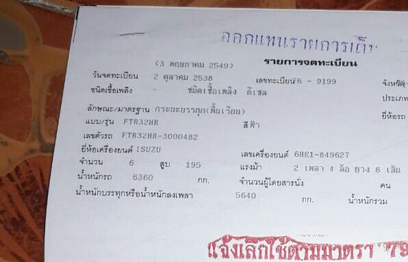 หกล้อ อีซูชุ ร็อค195นางฟ้า ปี38 ช่วงยาว 7.20ม ยาง900 สภาพดีสวยเดิมๆพร้อมใช้งาน ทะเบียนพร้อมโอน หกล้อ อีซูชุ ร็อค195นางฟ้า ปี38 ช่วงยาว 7.20ม ยาง900 สภาพดีสวยเดิมๆพร้อมใช้งาน ทะเบียนพร้อมโอน