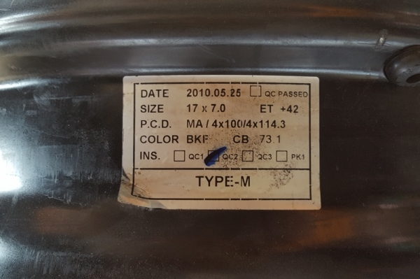 ขายล้อ MONO Black 17 4รู100-114 ET+42 4 ล้อ