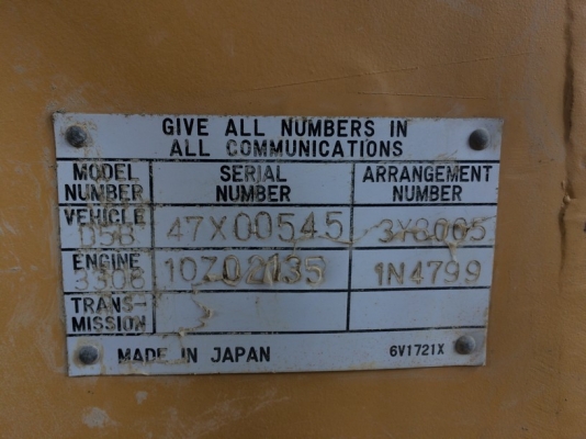 CAT D5B SN: 47X00545 เครื่อง 10Z หัวฉีด นำเข้าจากญี่ปุ่น มาถึงไทยแล้วครับ CAT D5B SN: 47X00545 เครื่อง 10Z หัวฉีด นำเข้าจากญี่ปุ่น มาถึงไทยแล้วครับ