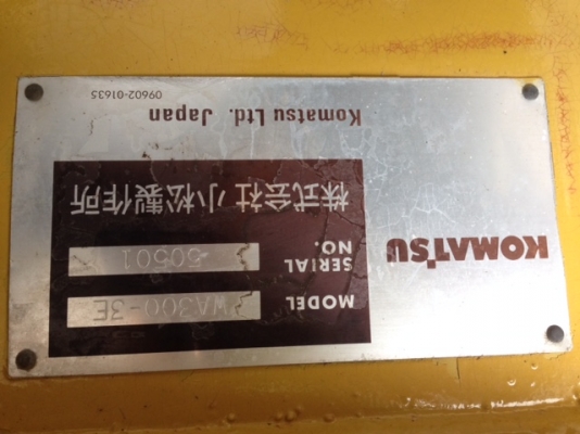KOMATSU WA300-3E ญี่ปุ่นแท้ โทร.090-986-2521 อ๊อบ