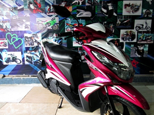MIO 125 iMX สีชมพูดำ ตัวท็อปล้อแมกซ์จากศูนย์ ระบบหัวฉีดอัจฉริยะ YMJET-FI ประหยัดน้ำมัน แถม 3 รายการ 