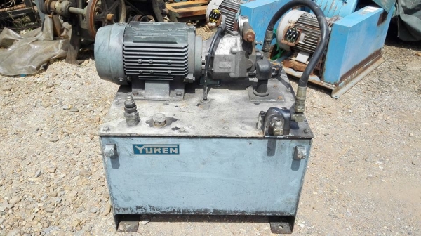 ปั้มน้ำมันไฮดรอลิค YUKEN Made in JAPAN 5 HP 380V 70 bar ถัง 60 ลิตร สภาพสวยพร้อมใช้งาน
