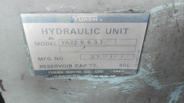 ปั้มน้ำมันไฮดรอลิค YUKEN Made in JAPAN 5 HP 380V 70 bar ถัง 60 ลิตร สภาพสวยพร้อมใช้งาน