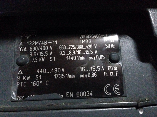 ขายมอเตอร์ ATB Flender 10HP. 380V 1400rpm. Made in Germany ของใหม่ไม่เคยใช้งาน สวยมากๆครับ ขายมอเตอร์ ATB Flender 10HP. 380V 1400rpm. Made in Germany ของใหม่ไม่เคยใช้งาน สวยมากๆครับ