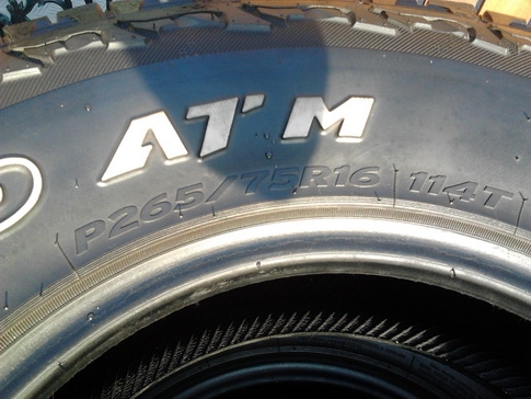 Hankook AT 265/75/16 ปี12 สภาพสวยๆ 1ชุด