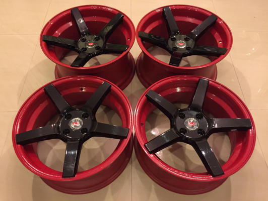 ล้อใหม่ Vossen ขอบ17 สีดำก้านแดง ราคาเร้าใจ