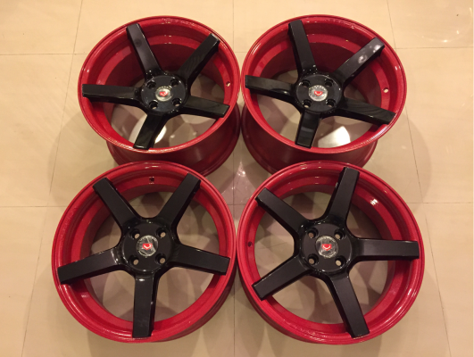 ล้อใหม่ Vossen ขอบ17 สีดำก้านแดง ราคาเร้าใจ