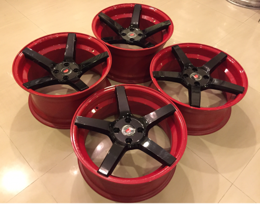 ล้อใหม่ Vossen ขอบ17 สีดำก้านแดง ราคาเร้าใจ