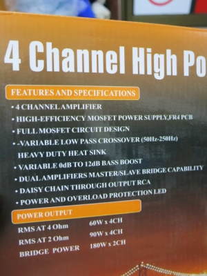 ลดราคา-เพาเวอร์แอมป์ M Audio 4 ch. M-4600 1500 Watts. Mosfet Class AB ของใหม่