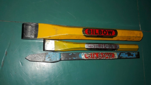 ขายเหล็กสกัดชุด3ด้าม SILBOW MADE IN ENGLAND.เก่าเก็บ