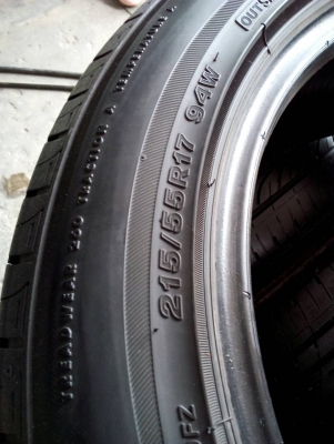215/55R17 BRIDGESTONE TURANZA GR-90 ปี13  ชุด 4 เส้น tel. 081-427-3941