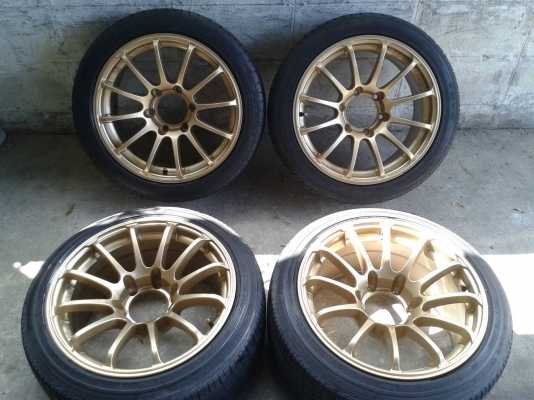 ขอบ17นิ้ว6รู หน้า8 หลัง9 พร้อมยาง ชุดนี้ ราคา 8500 บาท