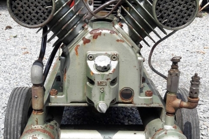 ปั๊มลม MEIJI เครื่อง  MITSUBISHI G3L-6  ถังคู่ เก่าญี่ปุ่น ราคา 12,000