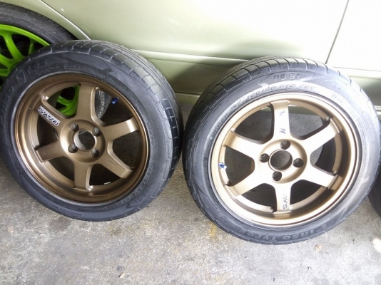 แม็ก te37 ขอบ 15 หน้า 7 หลัง 8 พร้อมยาง แม็ก te37 ขอบ 15 หน้า 7 หลัง 8 พร้อมยาง