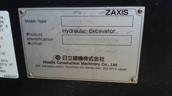 ขายดาวน์ 590,000 HITACHI ZX160LC-5G ทำงานน้อย 1,863 ชม.ส่งต่ออีก 36 งวดๆละ 61,000 ฿.(บ.ฮิตาชิ) สภาพสวยเหมือนใหม่(ร้อยเอ็ด) 090-772-3710 090-772-3708