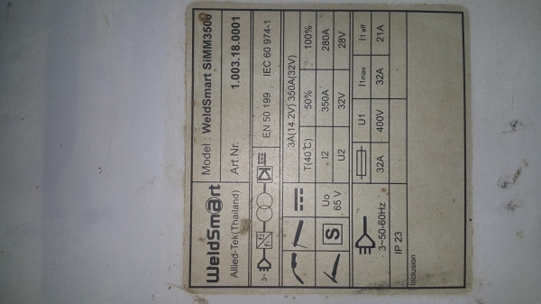 ขายตู้เชื่อม mig mag weld smart ขานตามสภาพ ไฟสามเฟส(ขอบคุณ พี่ไพฑูรย์ จากกาญจนบุรี)