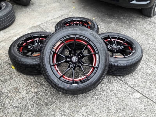 ล้อNAYA ขอบ15 4รู100 พร้อมยาง195/60 15 dunlop ปี16 ชุดล่ะ12500