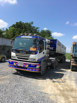 ขาย ISUZU GXZ23 หัวลาก + พ่วง 2 คาน NGV 270 แรง