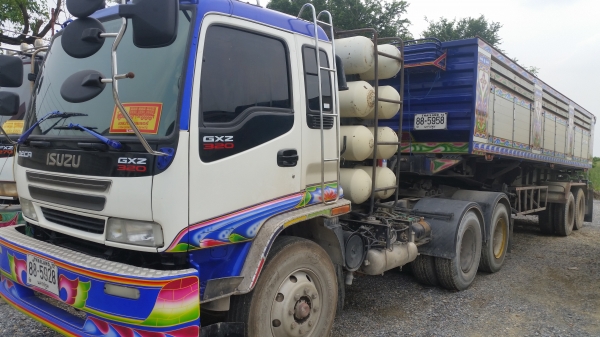 ขาย ISUZU GXZ23 หัวลาก + พ่วง 2 คาน NGV 270 แรง ขาย ISUZU GXZ23 หัวลาก + พ่วง 2 คาน NGV 270 แรง