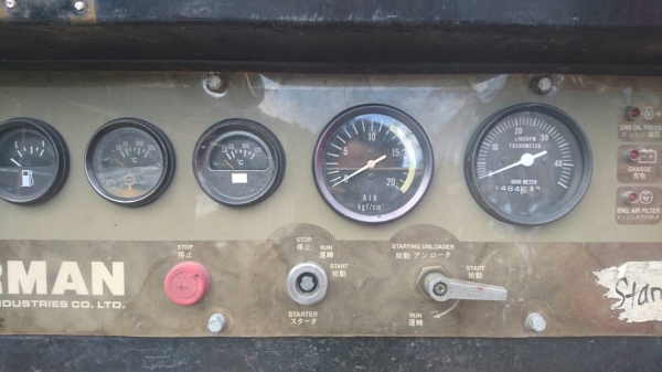 PDSF530S # เครื่องปั๊มลม มือสอง 10.5bar เครื่องยนต์ Hiino HO7C-TE นำเข้า by