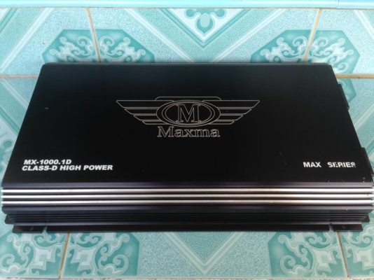 แอมป์คลาสดี Maxma สภาพดี ใช้งานปกติ ของมีแบรนด์ เนื้อเบสดีมาก ขับซับ10&quot;-12&quot;หล่อ(ว้อยไม่เกิน3&quot;กำลังดี)ขาย 3350 บาท สนใจ0892425454 อยู่สระบุรีส่งได้