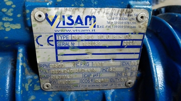 ** SOLD ** มอเตอร์สั่นเขย่าอิตาลี่ VISAM Made in ITALY ขนาด 1.5 HP 380V สภาพสวยเดิมๆพร้อมใช้มาเทสได้