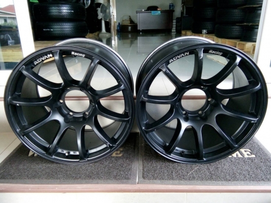 แม็กเปล่า 2วง RS ADVAN Racing สีดำด้าน ขอบ18  กว้าง10