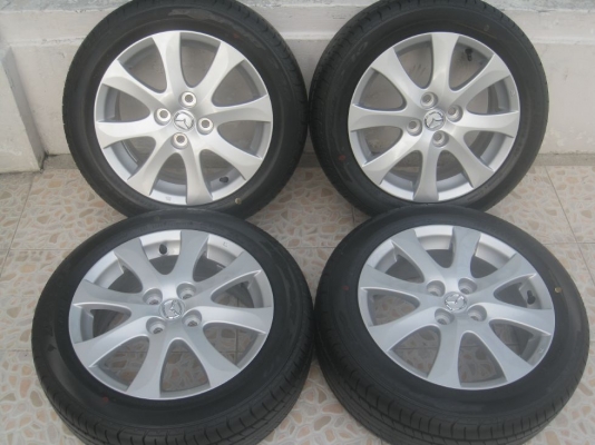 ขายล้อแม็กเดิม mazda2  15"x6" 4รู100 et45+ยาง ปี 13 (081-3747940)
