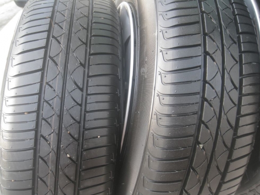 ขายกะทะล้อ nissan march 14" 4/100 +ฝาครอบ+ยางปลายปี12(081-3747940)