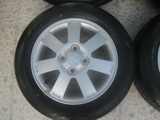 ขายล้อแม็กเดิม mitsubishi mirage 14"x4.5" 4รู100 et46+ยางปลายปี 12 (081-3747940)