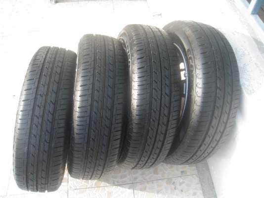 ขายล้อแม็กเดิม mitsubishi mirage 14"x4.5" 4รู100 et46+ยางปลายปี 12 (081-3747940)