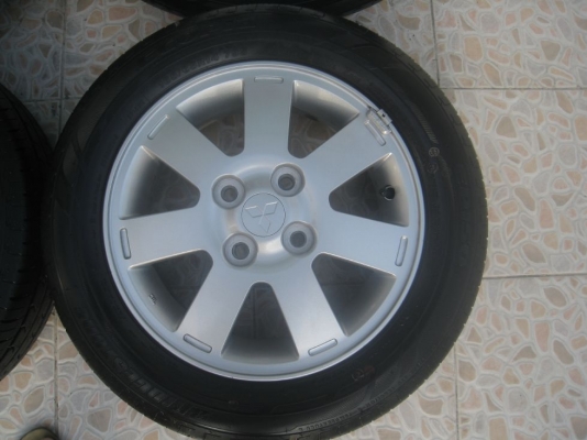 ขายล้อแม็กเดิม mitsubishi mirage 14"x4.5" 4รู100 et46+ยางปลายปี 12 (081-3747940)