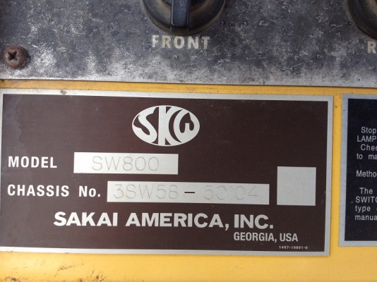 รถบดสั่นสะเทือน Sakai SW800 น้ำหนัก 10 ตัน รถเก่านอก มีให้เลือกหลายคัน