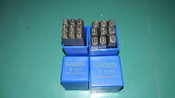 ขายชุดเหล็กตอกตัวเลขขนาด5mm.GROOTE Made in Germany.