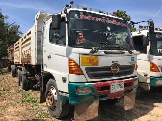 Hino Mega. 260 ปี 49 ราคา 1,370,000 บาท สิบล้อดั้มแม่=ลูก 2คาน รถสวยพร้อมใช้เอกสารพร้อมโอน