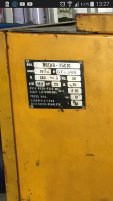 ขายปั้มสกรู 25 แรง พร้อมถังพัก 500 ลิตร