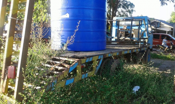 ขาย 6 ล้อ เทนเลอร์ลากรถเกี่ยว มีหางพับ คัสซีรถอีแต๋น เครื่อง ISUZU 74 แรงม้า