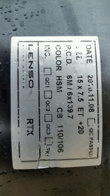 แม็กLenso ขอบ15x7.5 6รู แม็กLenso ขอบ15x7.5 6รู