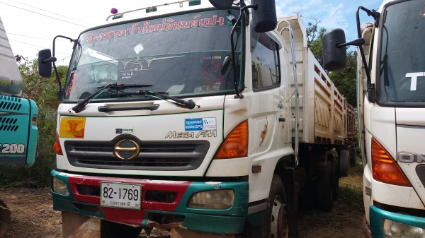ขาย 1,490,000 Hino Mega. 260 ปี 49 สิบล้อดั้มแม่=ลูก 2คาน หัวบาง ยางดี คัชซีสวย รถสวยพร้อมใช้เอกสารพ