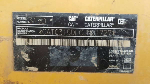 ขาย แบคโฮ CAT 315D จดทะเบียนปี 56 รถใช้งานน้อย ระบบไฟครบ ที่โคนบูมมีเชื่อมหน่อย เอกสารเล่มทะเบียนเต็ม ราคาต่อรองได้