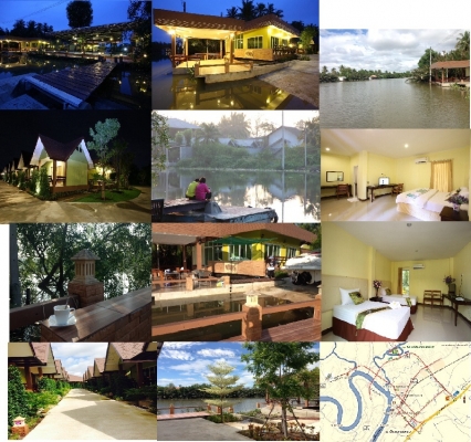ขายหรือให้เช่าดำเนินกิจการ รีสอร์ทและร้านอาหาร บรรยากาศริมน้ำ แม่กลอง-อัมพวา