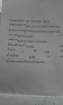 รถอีซูซู 6 ล้อดั้ม NKR 130 แรงม้า. ปี 45. สนใจติดต่อ 081 - 6079515 รถอีซูซู 6 ล้อดั้ม NKR 130 แรงม้า. ปี 45. สนใจติดต่อ 081 - 6079515