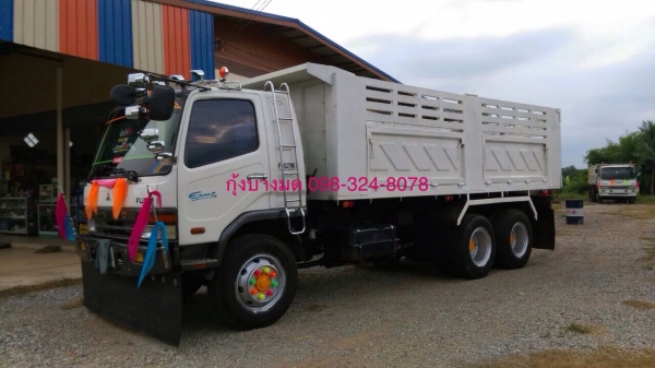 ขายรถบรรทุกสิบล้อดัมพ์ Mitsubishi M6 เครื่องเดิม 260 แรง 2 เพลา ปี 48 กระบะดัมพ์สามมิตร เครื่องดี คัทซีสวย ทะเบียนพร้อม