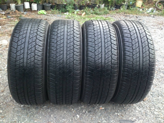 ขายยาง 265/60R18 DUNLOP ปี15 ดอกยางหนาสดไม้แตกลายไม่ร้าวไม่มีปะ สวยๆจำนวน 1 ชุด