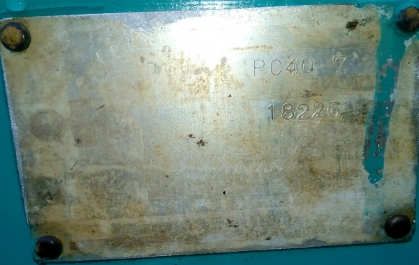 Backhoe KOMATSU PC40-7 รถสวย เอกสารอินวอย Backhoe KOMATSU PC40-7 รถสวย เอกสารอินวอย